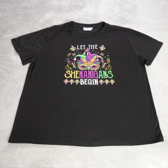 Arvihill Men's XL Funny Mardi Gras Graphic Tee “Let The Shenanigans Begin” Shirt - Picture 1 of 12